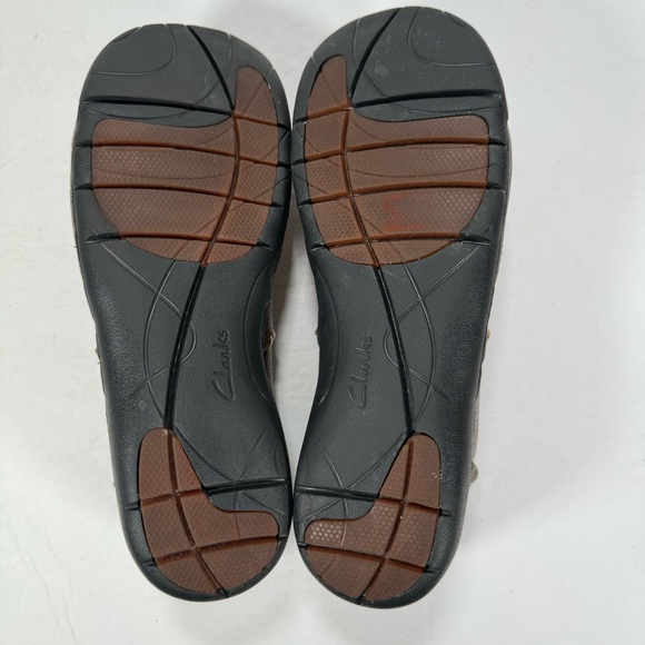 Clarks Un Loop Stride Pebble Metallic Leather Slip On Shoes Women's Size 9M - Picture 10 of 10